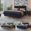 Bett Boxspringbett GOLD + 2 Bettkästen, Bettgestell, Polsterbett, Velours Stoff 1 Bett Boxspringbett GOLD + 2 Bettkästen, Bettgestell, Polsterbett, Velours Stoff -Möbelhaus 563280358