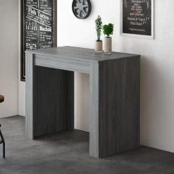 Esstisch, Konsolentisch, Ausziehtisch Bis 237 Cm, Dunkelgrau, Geschlossene 50x90x78cm -Möbelhaus 563954126