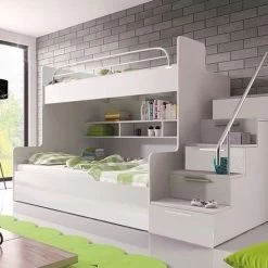 Etagenbett TOMI 2 - Doppelstockbett Hochglanz Kinderbett Hochbett ! -Möbelhaus 565205981