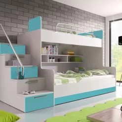 Etagenbett TOMI 2 - Doppelstockbett Hochglanz Kinderbett Hochbett ! -Möbelhaus 565206416