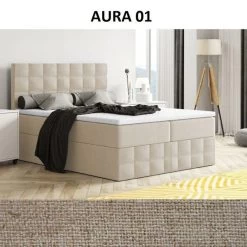 Boxspringbett MERA Premium Farbwahl , Topper Federkern 140/160/180 X 200 Cm Farbwahl -Möbelhaus 567624920