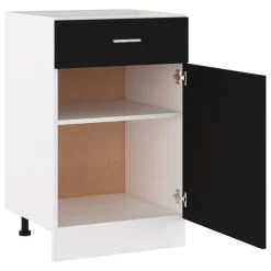 VidaXL Schubunterschrank Schwarz 50x46x81,5 Cm Holzwerkstoff 16 VidaXL Schubunterschrank Schwarz 50x46x81,5 Cm Holzwerkstoff -Möbelhaus 567670435