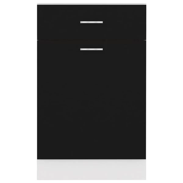 VidaXL Schubunterschrank Schwarz 50x46x81,5 Cm Holzwerkstoff 9 VidaXL Schubunterschrank Schwarz 50x46x81,5 Cm Holzwerkstoff – Bild 7