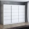 Schwebetürenschrank, 3-türig Schrank 200 Cm Mit 4 Schubladen- Kleiderschrank FLIX