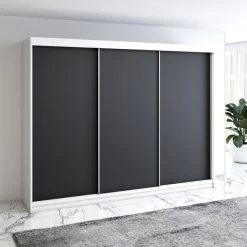 Schwebetürenschrank 200 Cm, 3-türig Schrank Mit 4 Schubladen- MERO 21 Schwebetürenschrank 200 Cm, 3-türig Schrank Mit 4 Schubladen- MERO -Möbelhaus 568088393