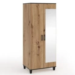 Elegante Kleiderschrank Mit Spiegel Im Loft Stil P11 Loftmöbel Wohnzimmer