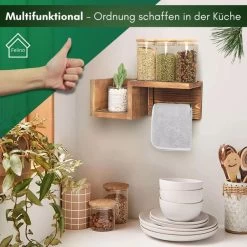 Felino® Toilettenpapierhalter Klopapierhalter Halterung Aus Holz OHNE Bohren -Möbelhaus 569714607