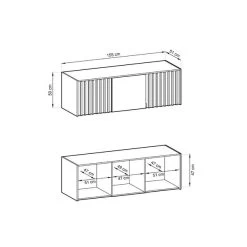 Kleiderschrank KELLY - Mit Lamellen, Schrank, Schubladen, Farben, Spiegel -Möbelhaus 569971251