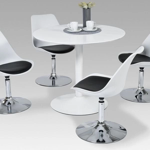 Esstisch Tisch Judy Hochglanz R4226-11 Weiss 90 Cm 4 Esstisch Tisch Judy Hochglanz R4226-11 Weiss 90 Cm – Bild 2