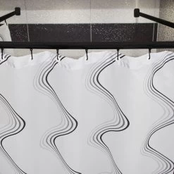 Duschvorhangschiene Barrierefrei Duschvorhangstange Inkl. Gleiter - 3 Farben Zur Wahl -Möbelhaus 572299356