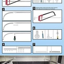 Duschvorhangschiene Barrierefrei Duschvorhangstange Inkl. Gleiter - 3 Farben Zur Wahl -Möbelhaus 572299358