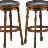 Drehbarer Barhocker 2er Set, Drehhocker Mit Um 360° Drehbarem Sitz, Retro Barstuhl -Möbelhaus 572536733