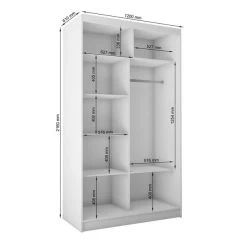 Kleiderschrank Mit Lamellen HELIX Loft Stil Garderobenschrank Schlafzimmer -Möbelhaus 572586721