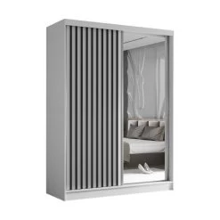 Kleiderschrank Mit Lamellen HELIX Loft Stil Garderobenschrank Schlafzimmer -Möbelhaus 572586960