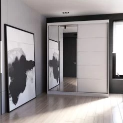 Schwebetürenschrank Schrank Kleiderschrank Mehrzweckschrank Mella 03 180