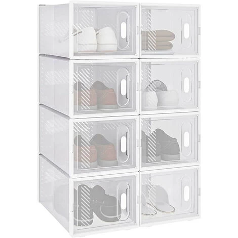 WOLTU Schuhregal Mit Magnetverschluss Schuhboxen DIY Schuhschrank Steckregal Aus Kunststoff 3 WOLTU Schuhregal Mit Magnetverschluss Schuhboxen DIY Schuhschrank Steckregal Aus Kunststoff