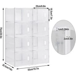 WOLTU Schuhregal Mit Magnetverschluss Schuhboxen DIY Schuhschrank Steckregal Aus Kunststoff 10 WOLTU Schuhregal Mit Magnetverschluss Schuhboxen DIY Schuhschrank Steckregal Aus Kunststoff -Möbelhaus 57922830 4