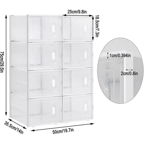 WOLTU Schuhregal Mit Magnetverschluss Schuhboxen DIY Schuhschrank Steckregal Aus Kunststoff 6 WOLTU Schuhregal Mit Magnetverschluss Schuhboxen DIY Schuhschrank Steckregal Aus Kunststoff – Bild 4