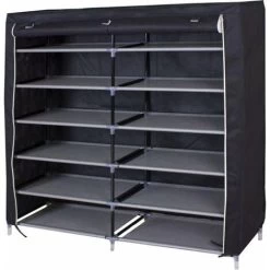 Faltschrank - Campingschrank - Kleiderschrank Faltschrank Camping - 115 X 30 X 108 Cm - Schwarz - Maxxhome
