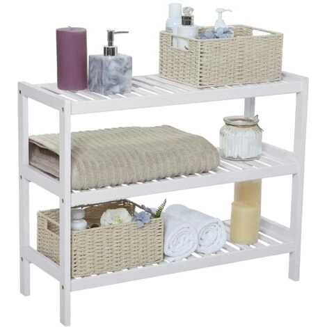 Songmics Schuhregal Aus Bambus Schuhständer Ablageregal Schuhschrank Mit 3 Ebenen Schuhablage Für 12 Paar Schuhe Standregal Weiß 55 X 70 X 25cm LBS13W 5 Songmics Schuhregal Aus Bambus Schuhständer Ablageregal Schuhschrank Mit 3 Ebenen Schuhablage Für 12 Paar Schuhe Standregal Weiß 55 X 70 X 25cm LBS13W – Bild 3