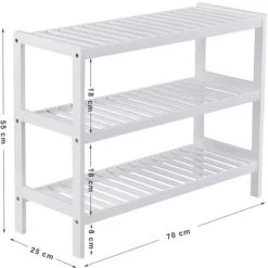 Songmics Schuhregal Aus Bambus Schuhständer Ablageregal Schuhschrank Mit 3 Ebenen Schuhablage Für 12 Paar Schuhe Standregal Weiß 55 X 70 X 25cm LBS13W 11 Songmics Schuhregal Aus Bambus Schuhständer Ablageregal Schuhschrank Mit 3 Ebenen Schuhablage Für 12 Paar Schuhe Standregal Weiß 55 X 70 X 25cm LBS13W -Möbelhaus 6421970 5