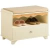 SoBuy FSR123-MI Schuhbank Mit Sitzkissen Garderobenbank Truhenbank Sitzbank Mit Stauraum Dielenbank Schuhtruhe Sitzkommode Schuhregal Mit Sitzbank Schmal Beige BHT Ca.: 60x46x35cm -Möbelhaus 65750312 1