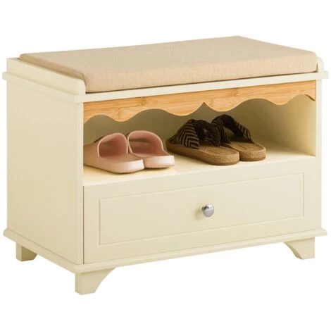SoBuy FSR123-MI Schuhbank Mit Sitzkissen Garderobenbank Truhenbank Sitzbank Mit Stauraum Dielenbank Schuhtruhe Sitzkommode Schuhregal Mit Sitzbank Schmal Beige BHT Ca.: 60x46x35cm 3 SoBuy FSR123-MI Schuhbank Mit Sitzkissen Garderobenbank Truhenbank Sitzbank Mit Stauraum Dielenbank Schuhtruhe Sitzkommode Schuhregal Mit Sitzbank Schmal Beige BHT Ca.: 60x46x35cm