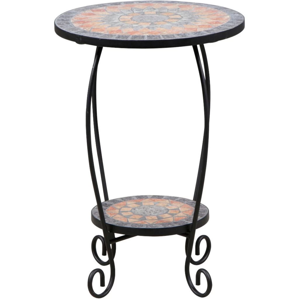 Siena Garden Blumentisch »Prato«, (1 St.), Blumenständer, BxTxH: 41x41x60,5 Cm, Eisen Mit Mosaikoptik 4 Siena Garden Blumentisch »Prato«, (1 St.), Blumenständer, BxTxH: 41x41x60,5 Cm, Eisen Mit Mosaikoptik – Bild 2