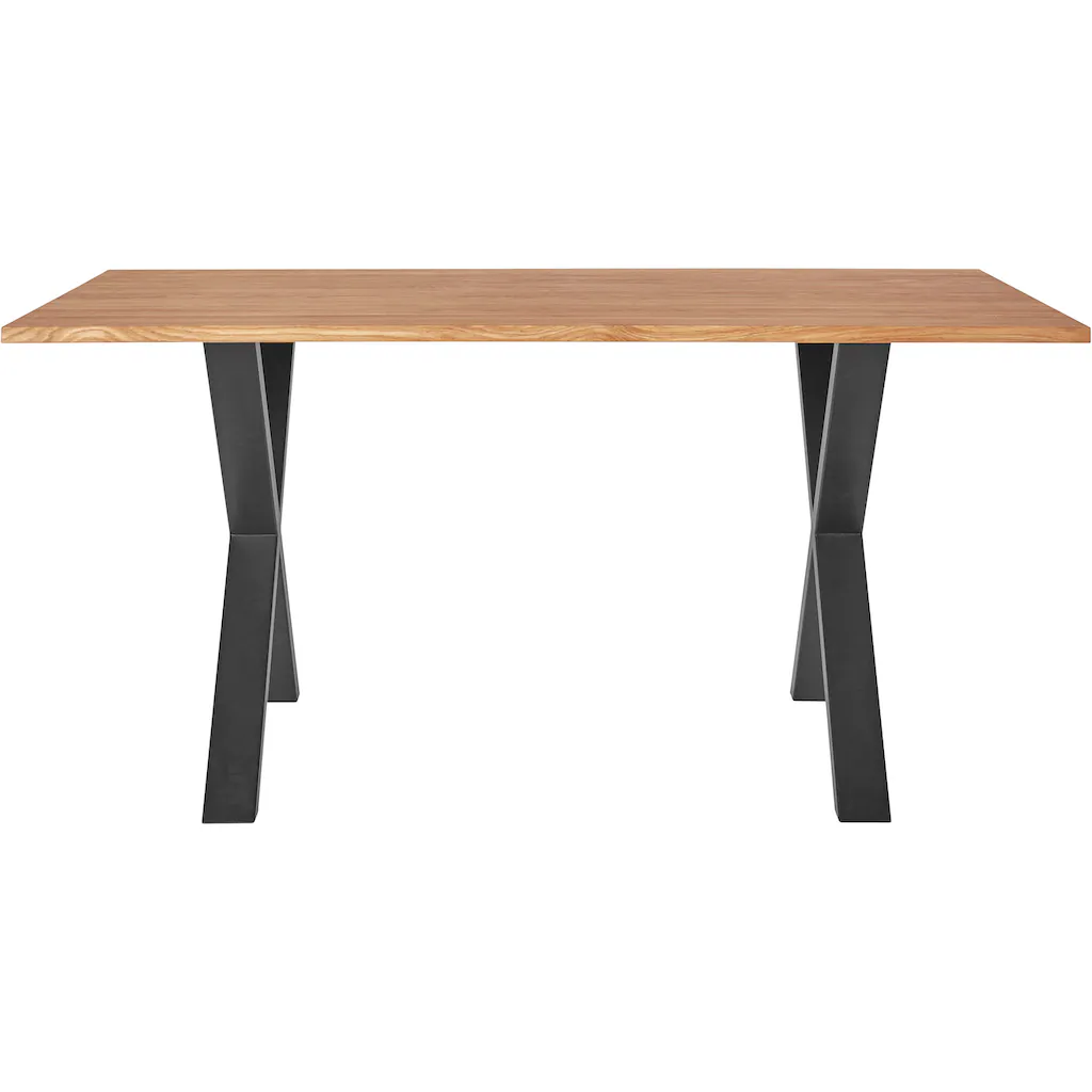 Andas Esstisch, Tischplatte Aus Massiver Eiche, FSC®- Massivholz, Gestell Aus Metall 4 Andas Esstisch, Tischplatte Aus Massiver Eiche, FSC®- Massivholz, Gestell Aus Metall – Bild 2