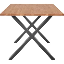 Andas Esstisch, Tischplatte Aus Massiver Eiche, FSC®- Massivholz, Gestell Aus Metall 11 Andas Esstisch, Tischplatte Aus Massiver Eiche, FSC®- Massivholz, Gestell Aus Metall -Möbelhaus 700e22954eaf87622bd3c745598d288a