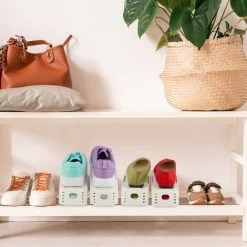 Relaxdays Schuhstapler, 12er Set, Bis Größe 39, Rutschfeste Schuhablage, Kunststoff, Ordnungssystem Für Schuhe, Weiß -Möbelhaus 71298890 2