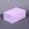 Verdickter Schuhkarton, Transparenter Kunststoff, Clamshell-Schuhregal, Aufbewahrungsbox, Lila