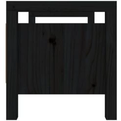 Flurbank Schwarz 80x40x43 Cm Massivholz Kiefer VidaXL -Möbelhaus 78612425 5