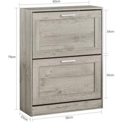 SoBuy FSR137-HG Schuhkipper Schuhablage Schuhschrank Mit 2 Klappen Schuhregal Schmal Schuhkommode BHT Ca.: 60x79x23cm 11 SoBuy FSR137-HG Schuhkipper Schuhablage Schuhschrank Mit 2 Klappen Schuhregal Schmal Schuhkommode BHT Ca.: 60x79x23cm -Möbelhaus 78911507 5