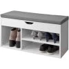 SoBuy FSR45-HG Schuhbank Mit Sitzkissen Sitzbank Garderobenbank Schuhschrank Schuhregal 3 Fächer Weiß BHT Ca: 80x46x30cm 1 SoBuy FSR45-HG Schuhbank Mit Sitzkissen Sitzbank Garderobenbank Schuhschrank Schuhregal 3 Fächer Weiß BHT Ca: 80x46x30cm -Möbelhaus 7971273 1