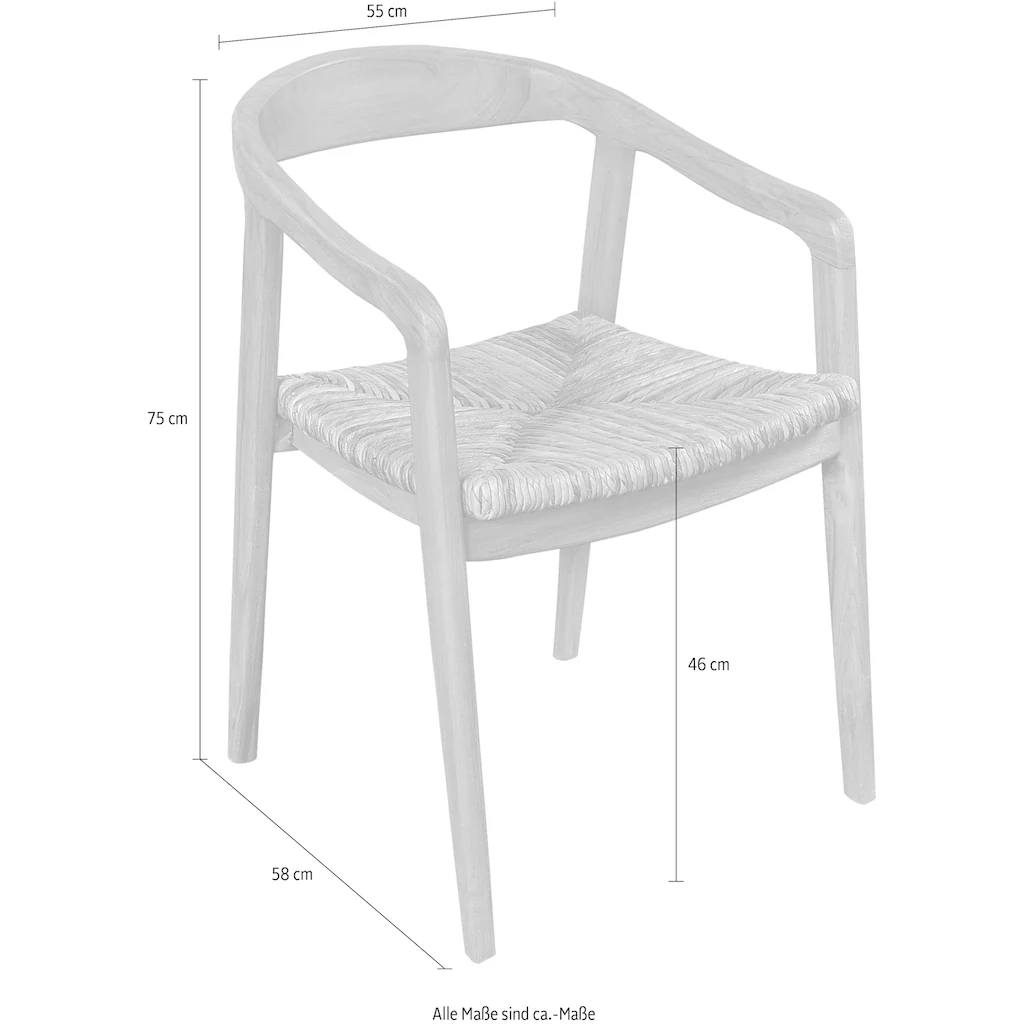 SIT Esszimmerstuhl, Mit Rattan Sitzfläche, Armlehnstuhl In Geschwungener Form 8 SIT Esszimmerstuhl, Mit Rattan Sitzfläche, Armlehnstuhl In Geschwungener Form – Bild 6