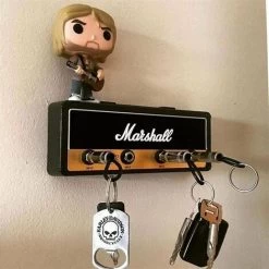 Marshall Key Holder Wall Mounted Jack Rack 2.0 JCM800 Gitarren-Schlüsselhalter Haken Schlüsselhalter Heimbefestigung Mit 4 Schlüsselringen Schlüsselhalter-Set Schwarz (Keyholder Set Black) -Möbelhaus 80410016 3