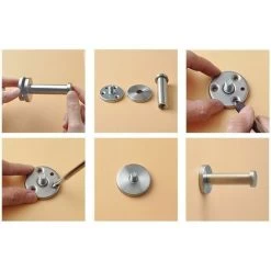 Edelstahl-Wandhaken, Garderobenhaken, An Der Wand Befestigter Bademantelhaken, Verchromt, Runde Basis, 6 Stück, Starlight -Möbelhaus 80538898 5