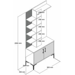Wien D Garderobenschrank, Nussbaum & Anthrazit -Möbelhaus 81848866 5