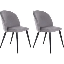 ByLIVING Esszimmerstuhl »Nayla«, (Set), 2 St., Samt, Bezug In Samt, Webstoff Oder Cord, Gewölbter Rücken