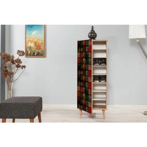 Ironbridge Schuhschrank Mit Quadratischem Muster, Bunt 5 Ironbridge Schuhschrank Mit Quadratischem Muster, Bunt – Bild 3