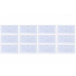 Set Mit 12 Stapelbaren Schuhkartons Aus Durchsichtigem Kunststoff Mit Deckel