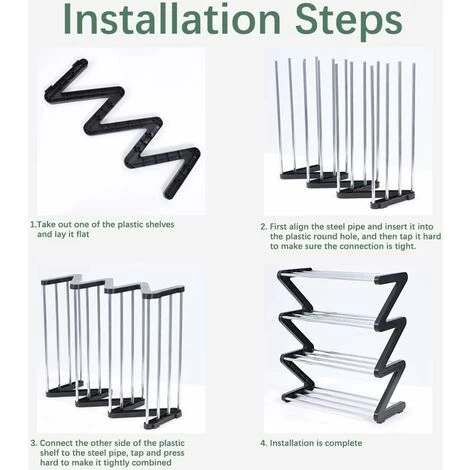 RHAFAYRE Kleines Schuhregal Mit 3 Ebenen – Kleines Schuhregal – Stabile Schmale Schuhaufbewahrung – Aufbewahrungsorganizer Für Den Schrankeingang, Flur, Schnelle Montage – Weiß 5 RHAFAYRE Kleines Schuhregal Mit 3 Ebenen – Kleines Schuhregal – Stabile Schmale Schuhaufbewahrung – Aufbewahrungsorganizer Für Den Schrankeingang, Flur, Schnelle Montage – Weiß – Bild 3