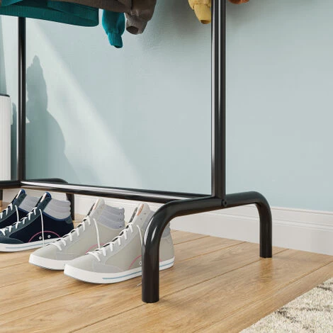 Kleiderständer Metall Garderobenständer HBT 13 X80 X40cm,schwarz 5 Kleiderständer Metall Garderobenständer HBT 13 X80 X40cm,schwarz – Bild 3