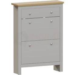 Arlington Schuhschrank 1 Schublade 2 Türen Flur Aufbewahrung Schrank Stand, Grau -Möbelhaus 90994691 5