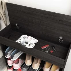 Soges 5 TIERS SHOW ROKS Holzschuh Lagerregalschuhe Organisatoren 29,5-Zoll-Schuhe Racks Für Den Eingang, Mit Flip Top-Lager -Möbelhaus 91120036 4