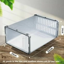 6 Stück Stapelbare Schuhkartons Aus Transparentem ABS-Kunststoff Zur Aufbewahrung Von Schuhen -Möbelhaus 91229823 3