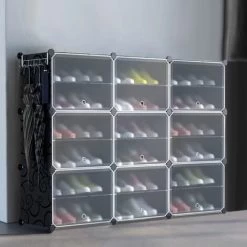 AUFUN DIY Schuhregal Mit 18 Stapelbaren Schuhschrank 6 Stufiger Für Schrank Flur Schlafzimmer Eingang(122x32x93cm) 11 AUFUN DIY Schuhregal Mit 18 Stapelbaren Schuhschrank 6 Stufiger Für Schrank Flur Schlafzimmer Eingang(122x32x93cm) -Möbelhaus 92323300 5