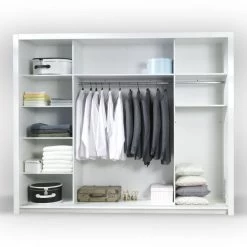 Komplett Schlafzimmer Hochglanz Weiß Mit LED Bett, Schrank, 2 X Nako 16 Komplett Schlafzimmer Hochglanz Weiß Mit LED Bett, Schrank, 2 X Nako -Möbelhaus 93783828