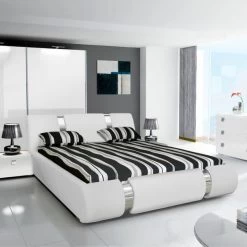 Schlafzimmer Komplett Novalis II Hochglanz Weiss